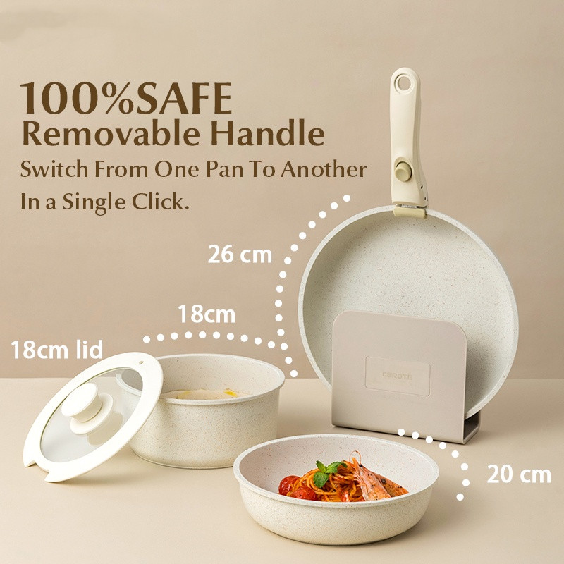 Gaoboos High-quality 7pcs Non stick Cookware Set frying pan kawali non ...