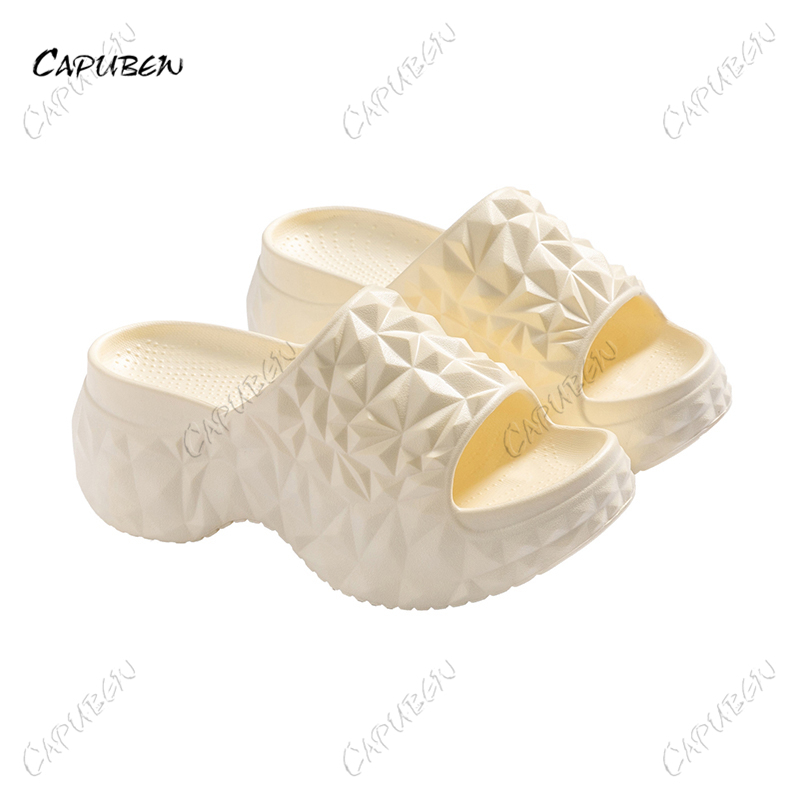 Capubew Sandals For Women 6cm thick-soled slippers for women in summer ...