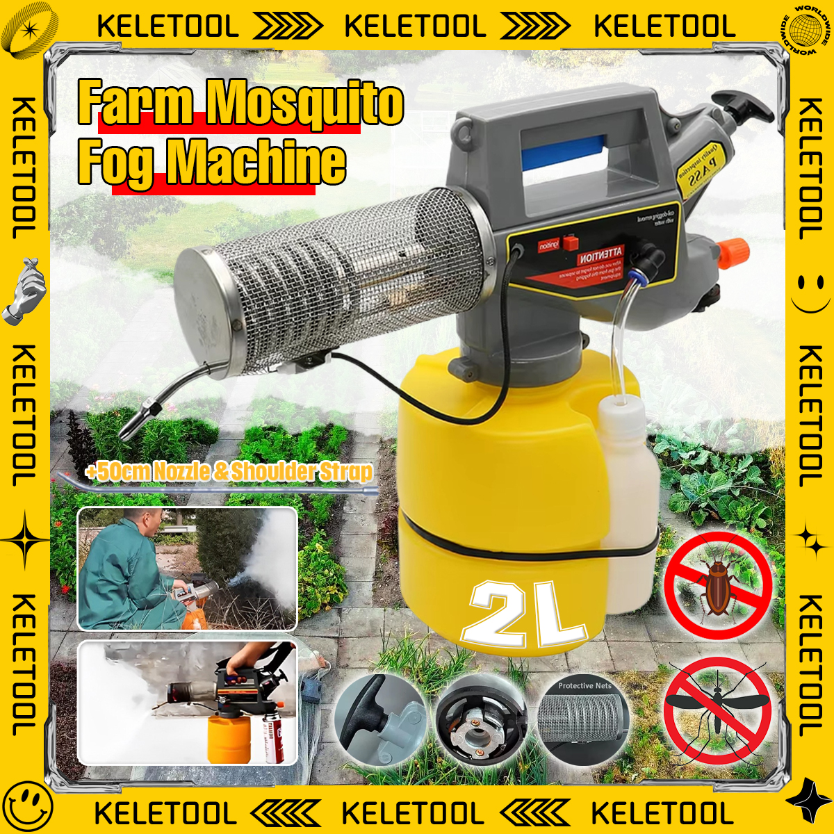Mosquito Fogging Sprayer Machine Portable Farm Thermal Fog Machine ...