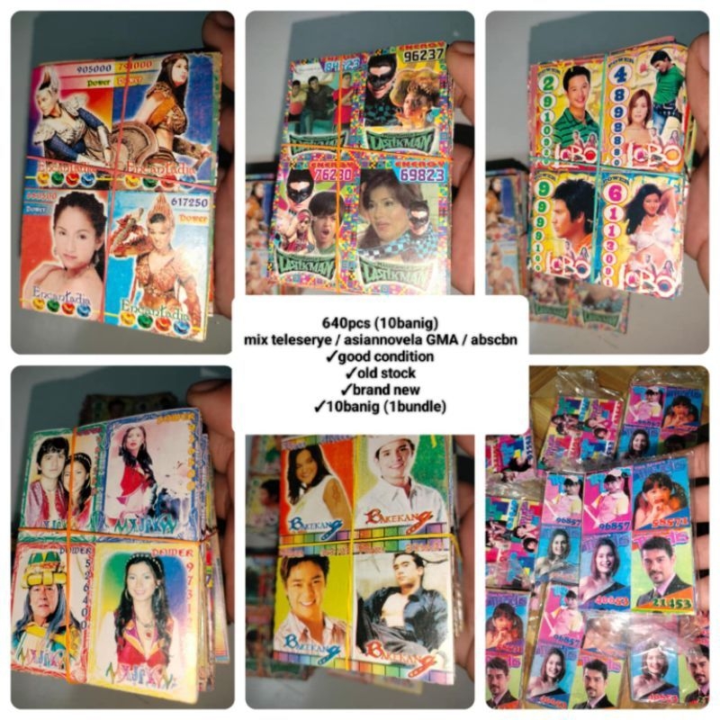 lumang Teks card collection toy batang 90s retro colletible 640pcs ...