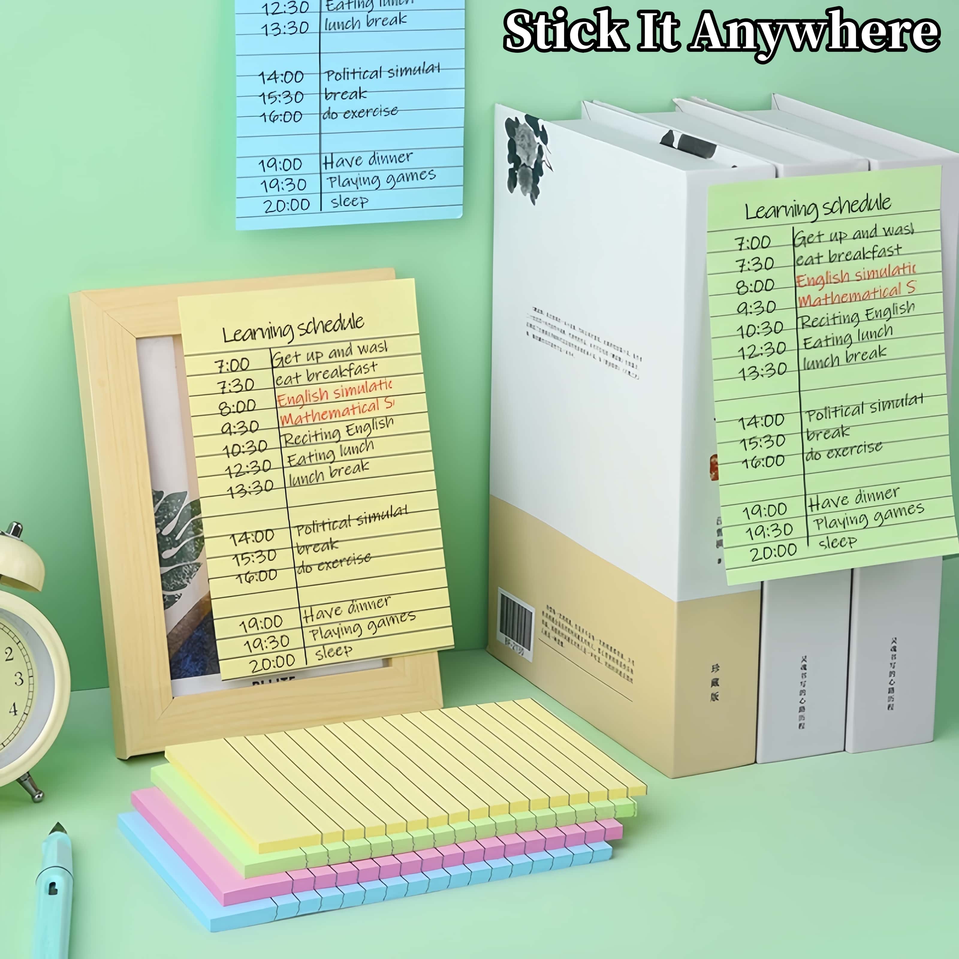 200 Sheets Long Line Sticky Notepad INS Post It Notes Large Tag ...