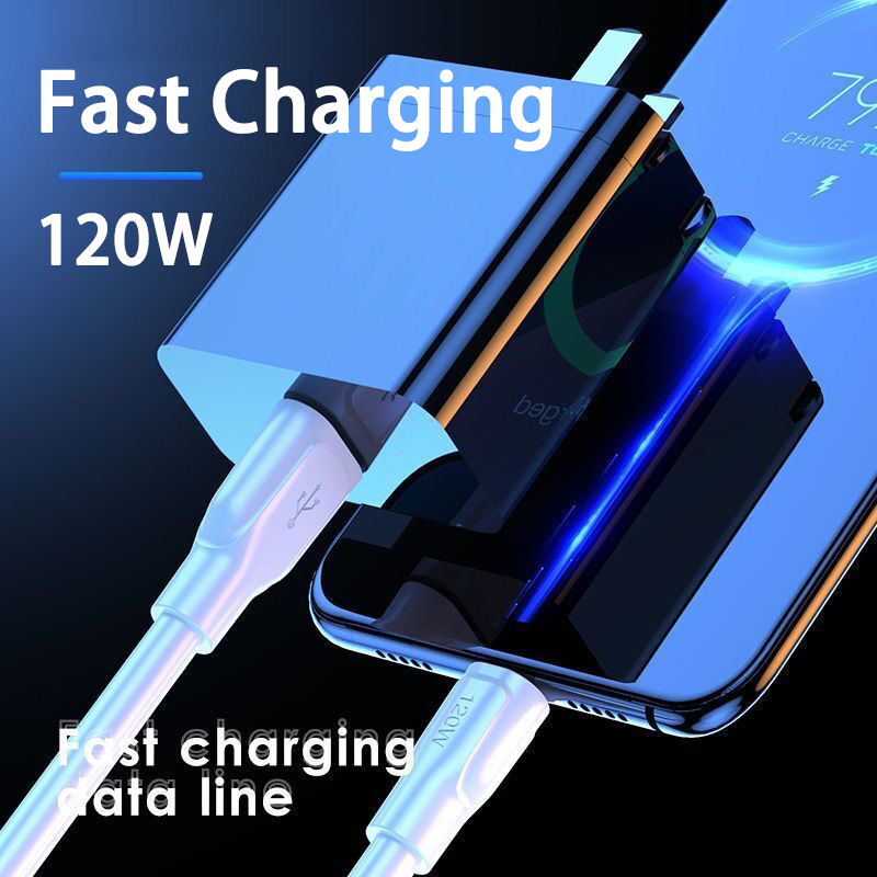 120W 6A Super Fast Charging Micro USB Cable for Samsung Android Mobile ...