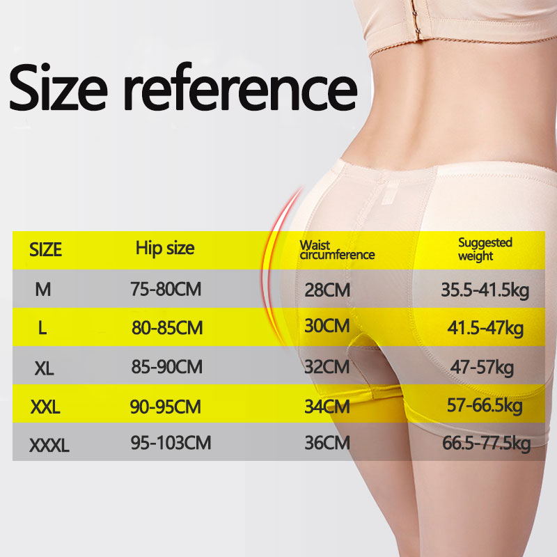 Mid-Waist Padded Fake Butt Padding Panty for Woman Hips Enhancer Body ...