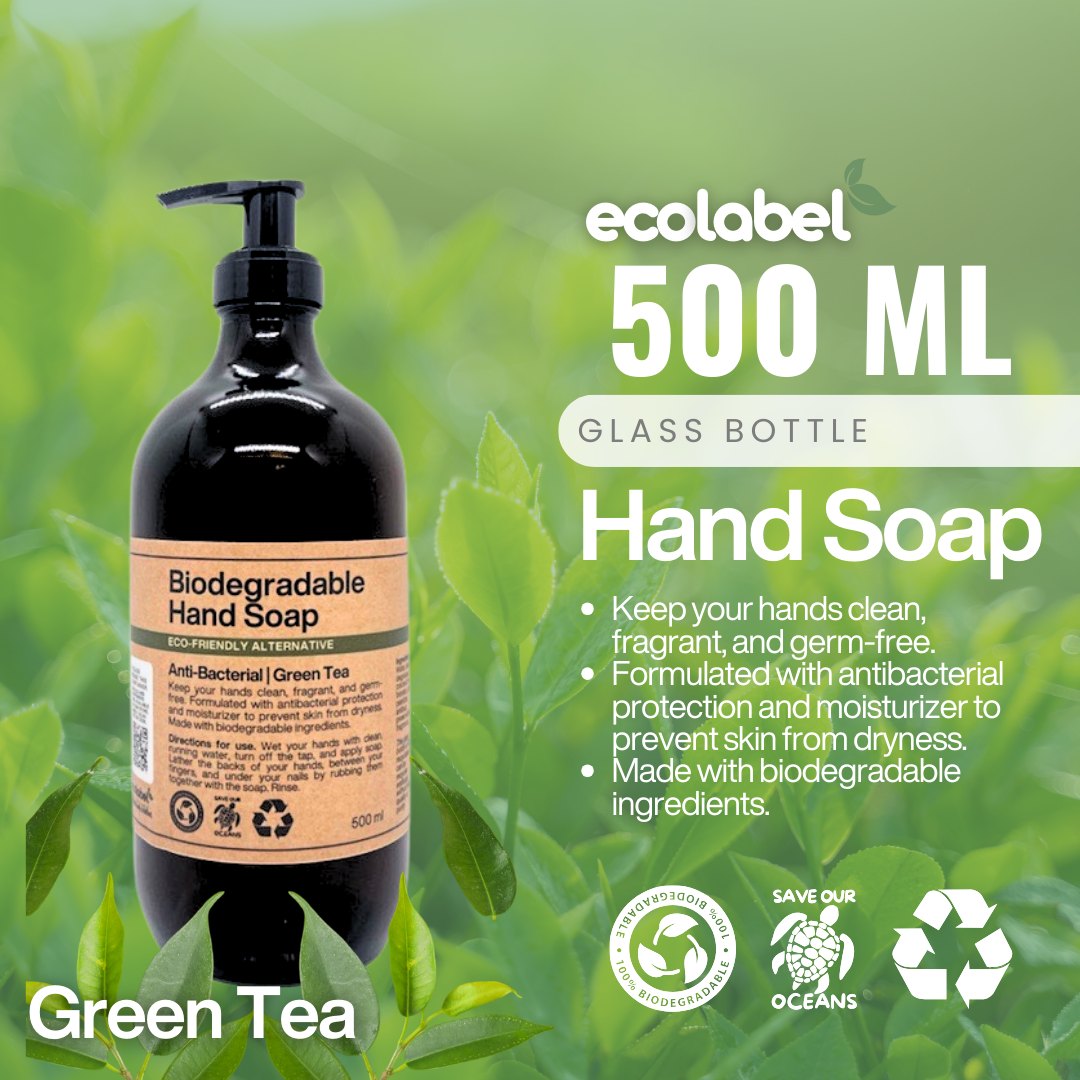 Image showcasing Eco-friendly Liquid Hand Soap Green Tea Scent 100% Biodegradable ...