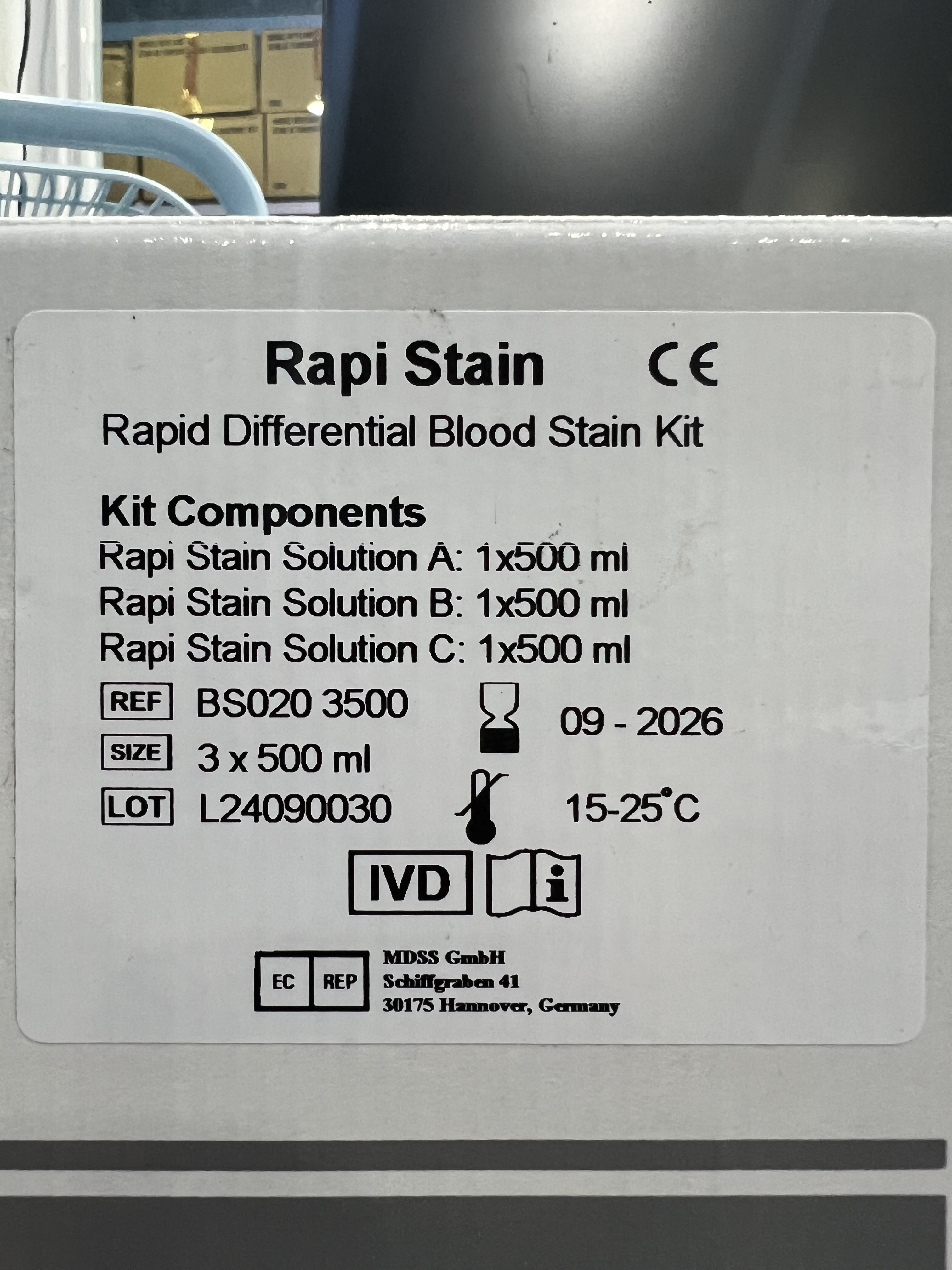 Bio Research RapiStain 500ml Rapid differential blood stain kit ...