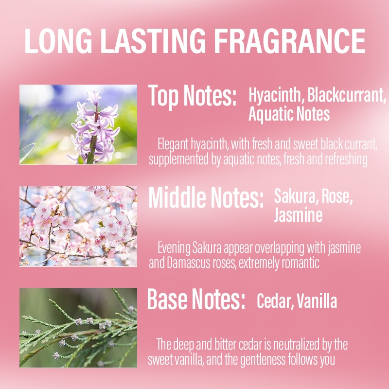 500ML Japan Sakura Whitening Body Wash Cherry Blossom Lasting Fragrance ...