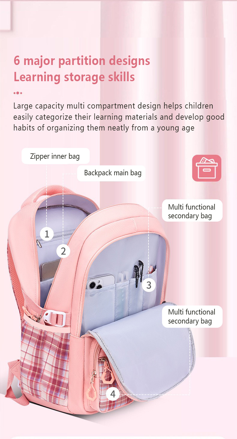 Purple Bag for Kids Girl Schoolbag School Bag For Kids Girl Backpack Bag