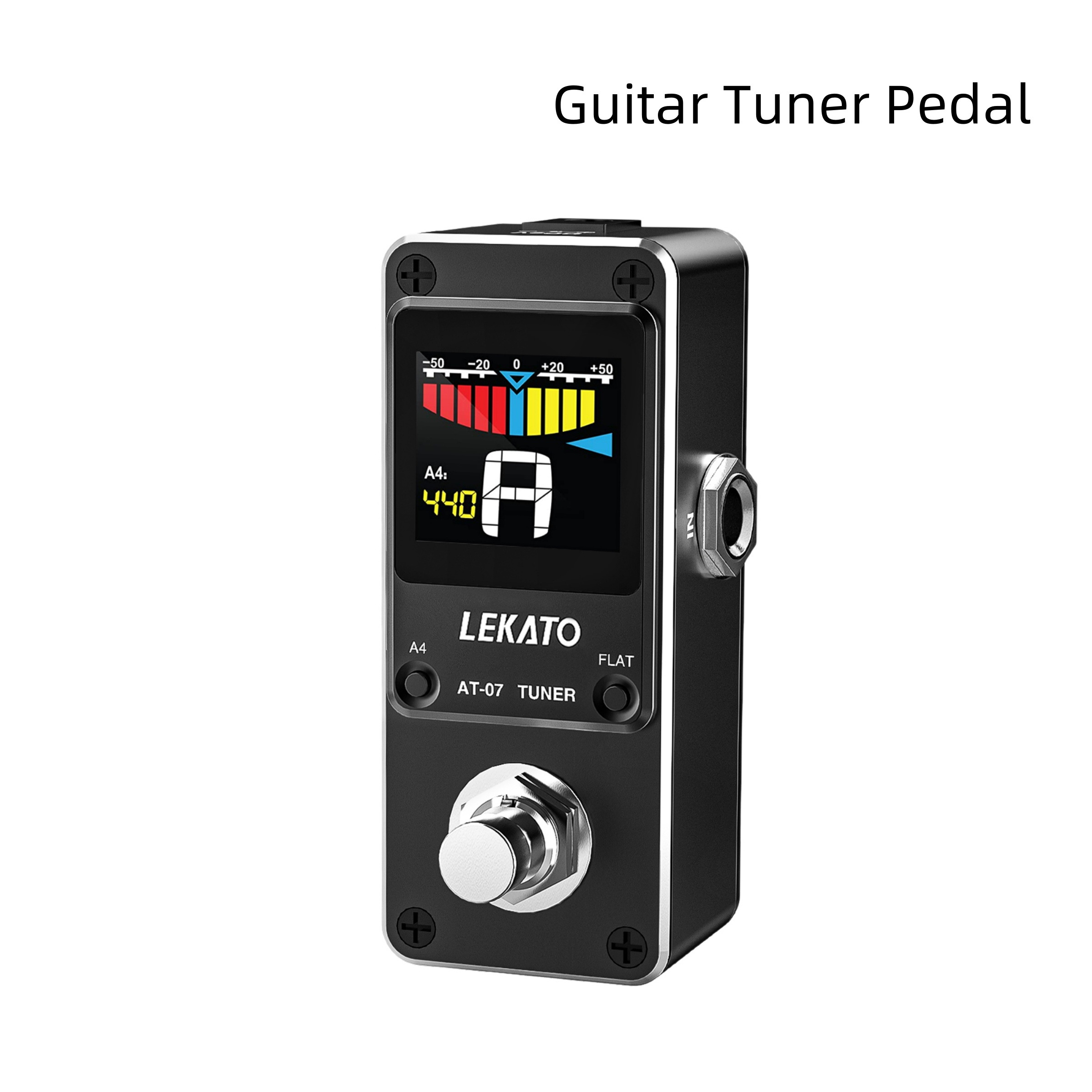 LEKATO Bass Guitar Tuner Pedal Tuning Pegs Guitar Effects LED Display ...