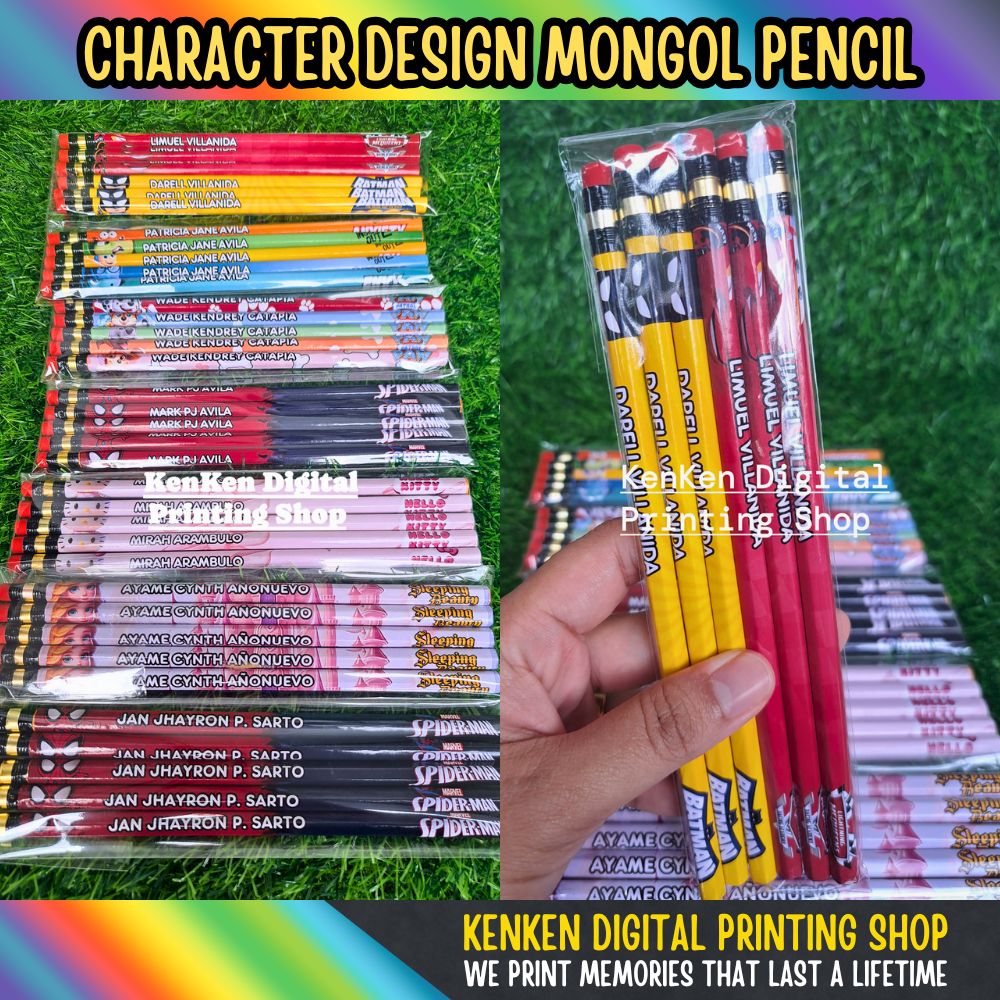 Personalized Name Sticker Pencils – Many Character Design Available ...