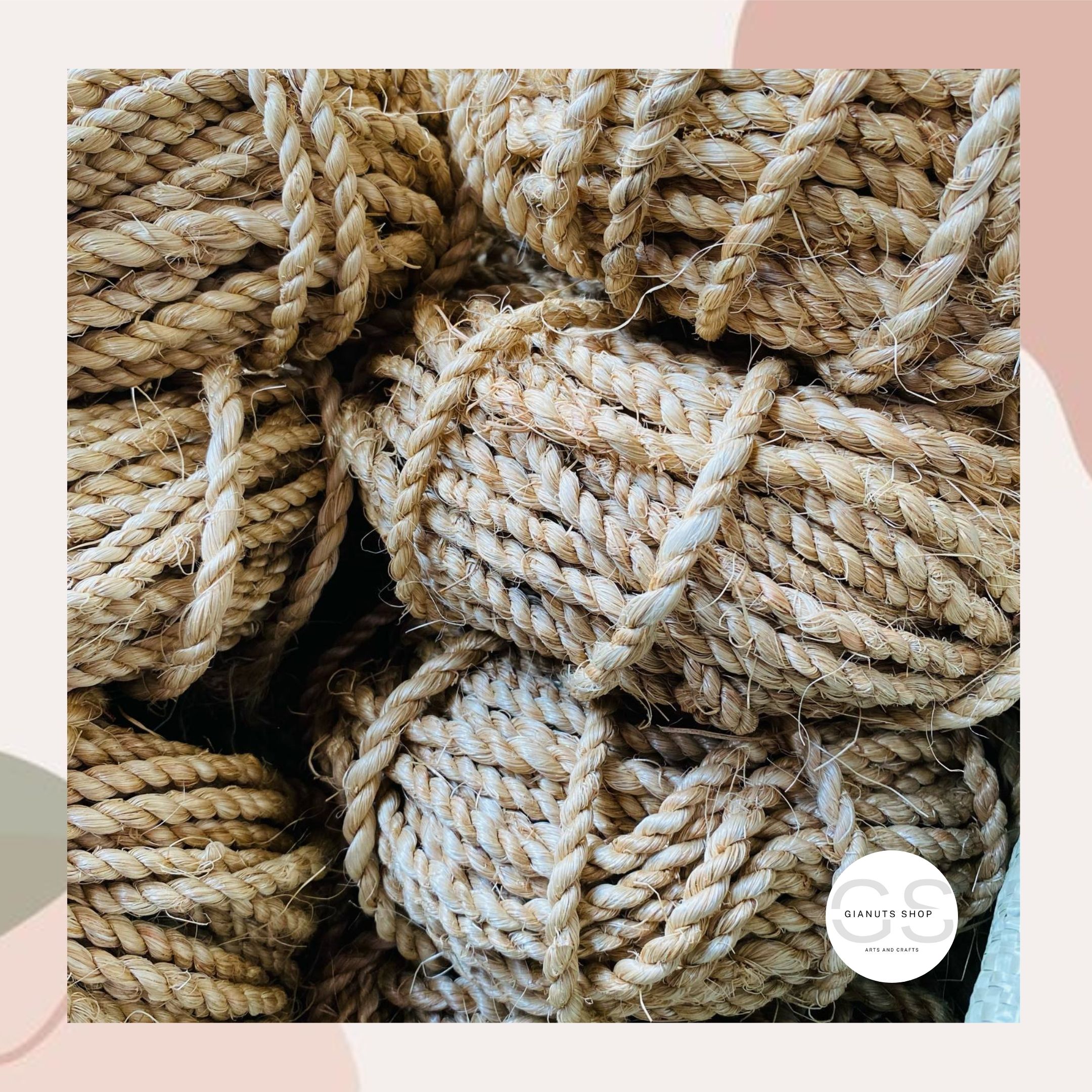 Abaca Rope Multipurpose 30yards Handmade 7-8mm Thickness Cat Scratcher ...