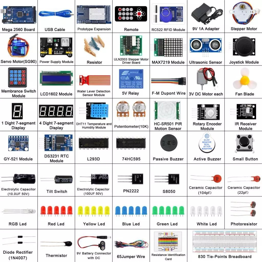 Mega 2560 Project Starter Kit For Mega328 Nano With Tutorial Compatible ...