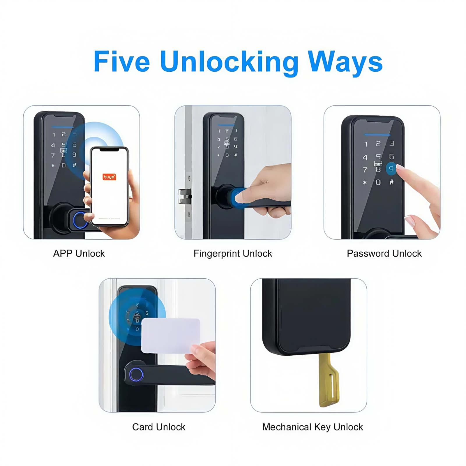 COD Smart Lock 6 in 1 Biometric Lock Anti-theft Fingerprint/Password ...