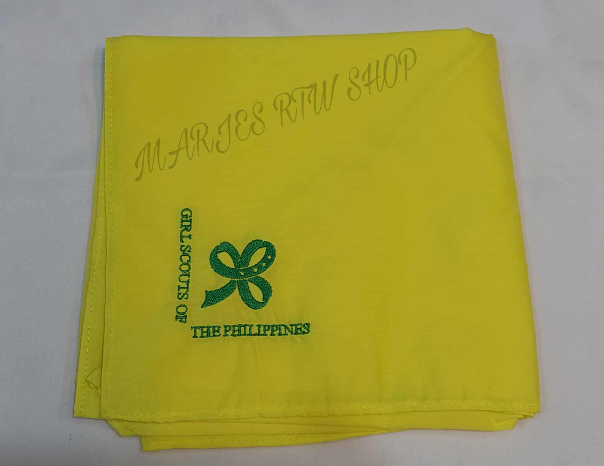 Scarf of Girl Scout Original Logo is Embroider Free Ring