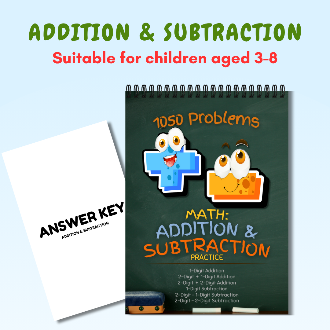 ADDITION & SUBTRACTION Practice K-6 (90 pages - 1050 problems) - Math ...