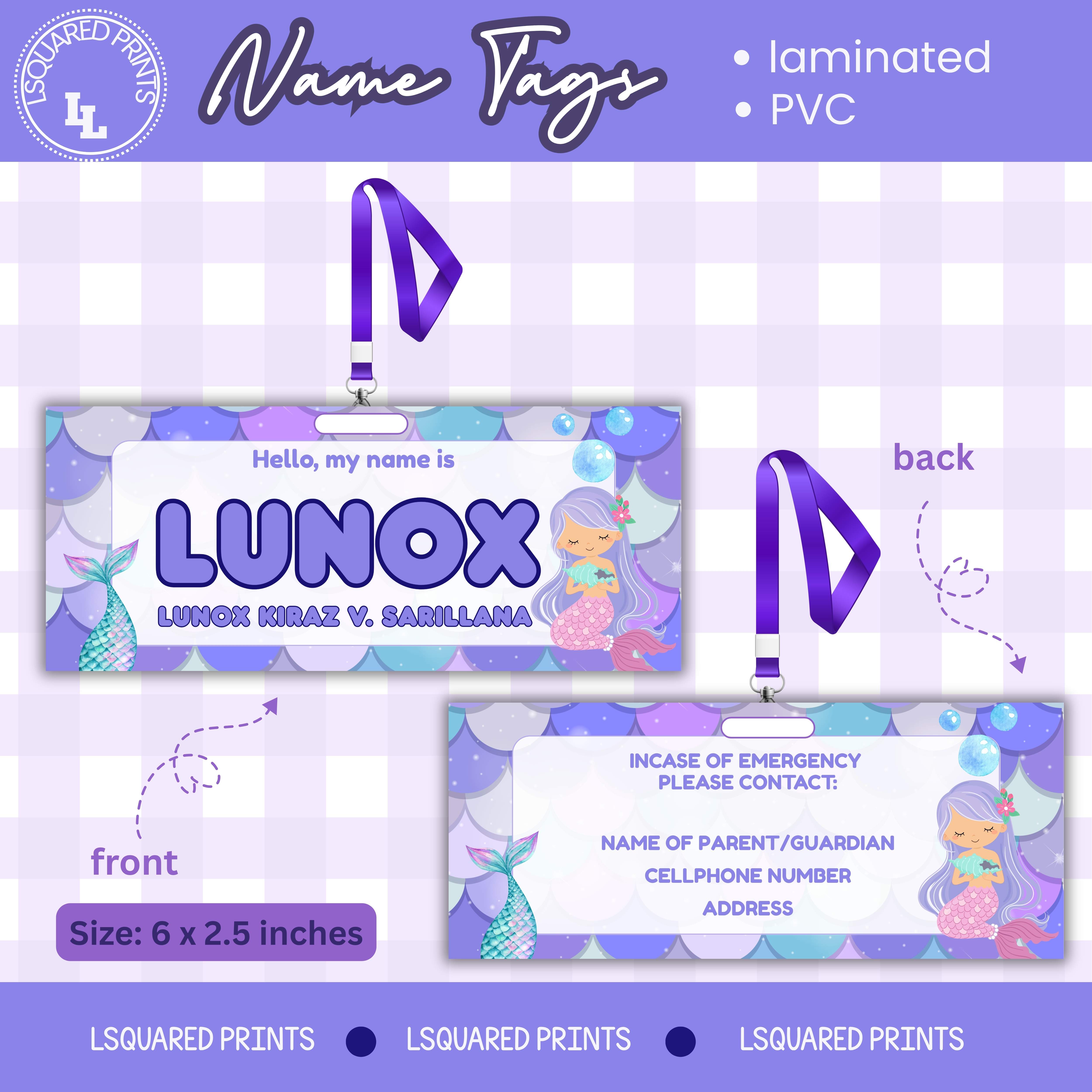 PVC Name Tags for Back to School 6 x 2.5 inches | Shopee Philippines