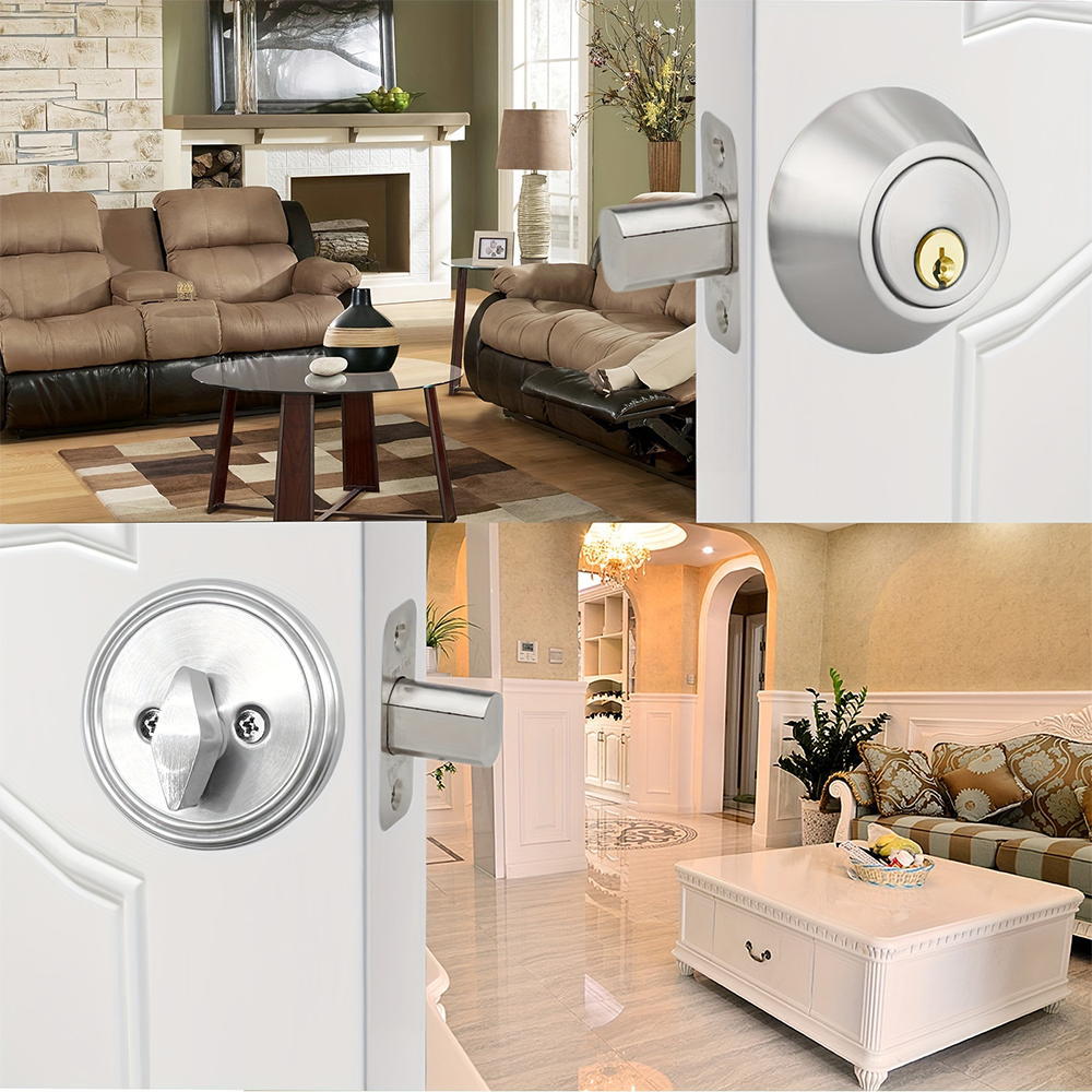HH High Security Single Cylinder door knob lock Deadbolt Lock Entrance ...