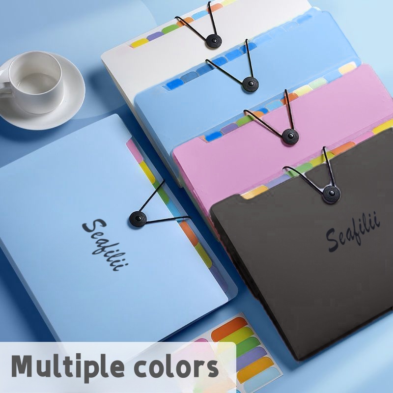 Seafilii Long Expanding File Folder 12Pockets Expanding Document ...