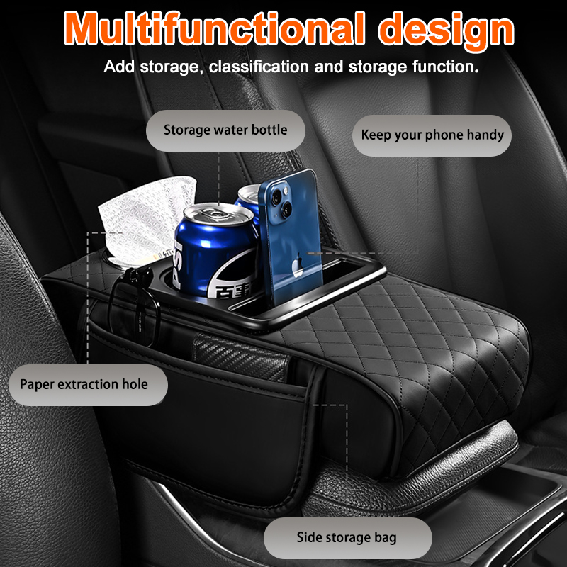 Car Organizer Seat Back Storage Box with Cup Holder Multifunctional ...