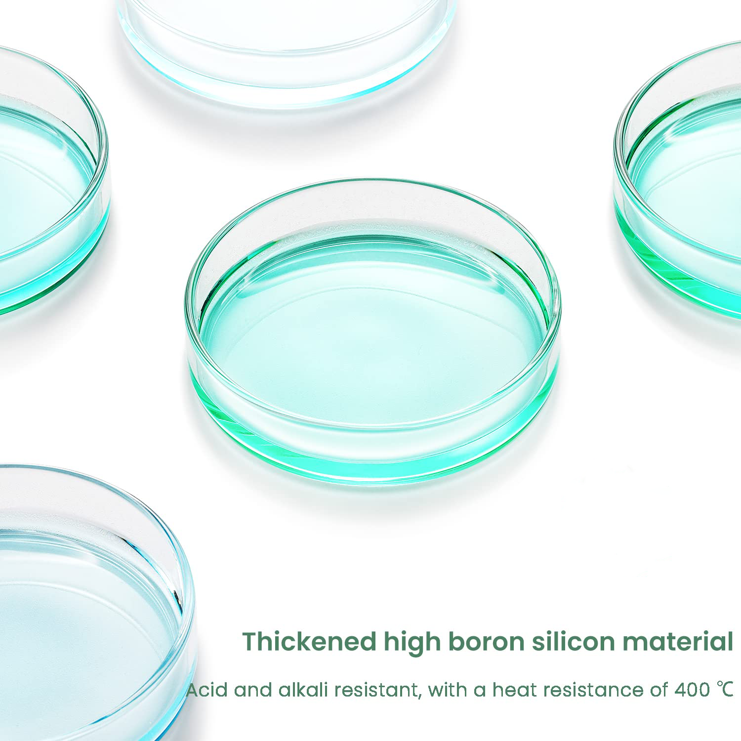 1Set Laboratory Borosilicate Glass Petri Dishes Cell Sterile Culture ...
