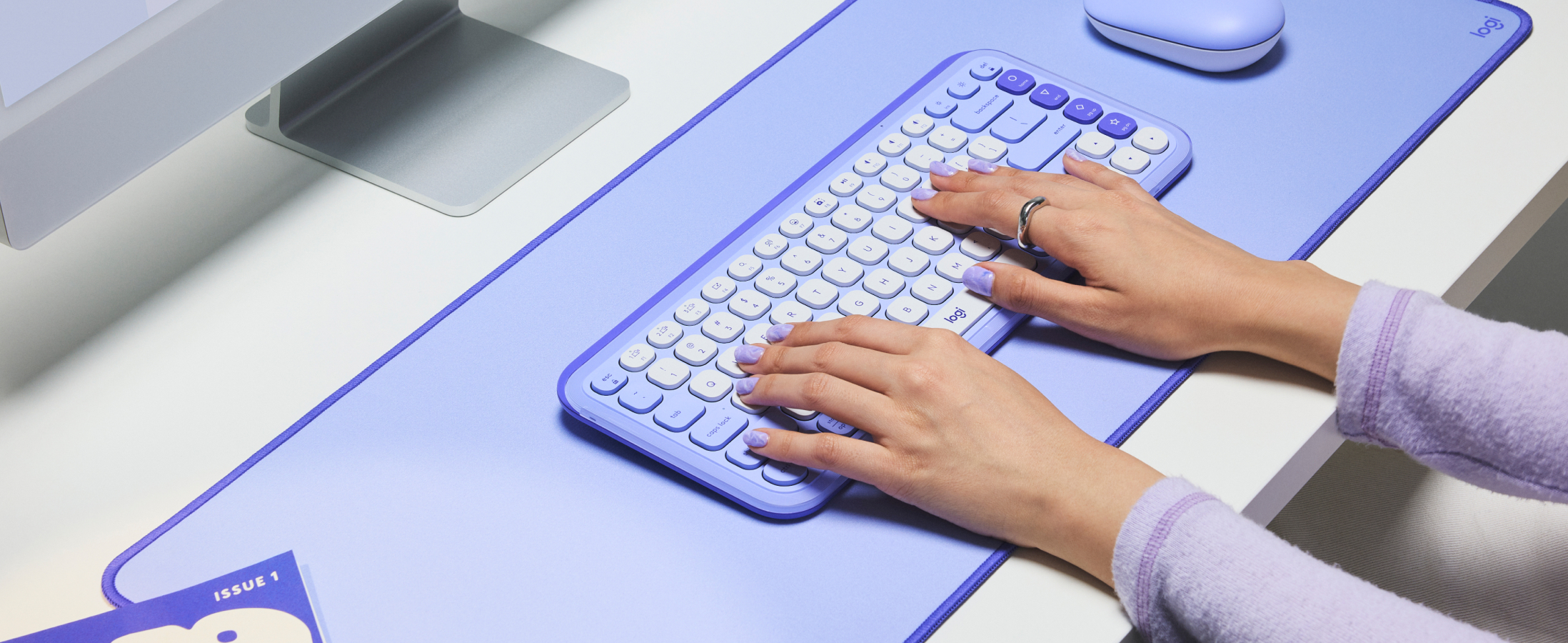 Logitech Pop Icon Bluetooth Wireless Keyboard and Mouse Combo for Mac ...