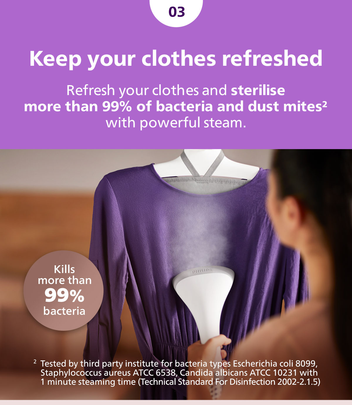 PHILIPS Garment Iron Stand Steamer [GC487/89] Adjustable Double Pole 3