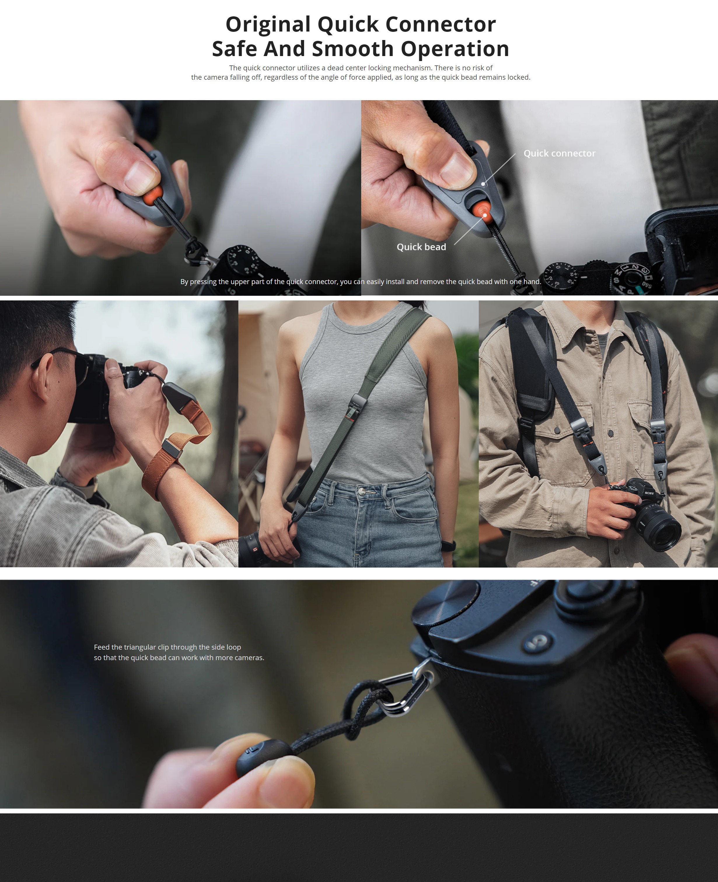 PGYTECH Heavy-Duty Camera Shoulder Strap with Quick Release Bead ...