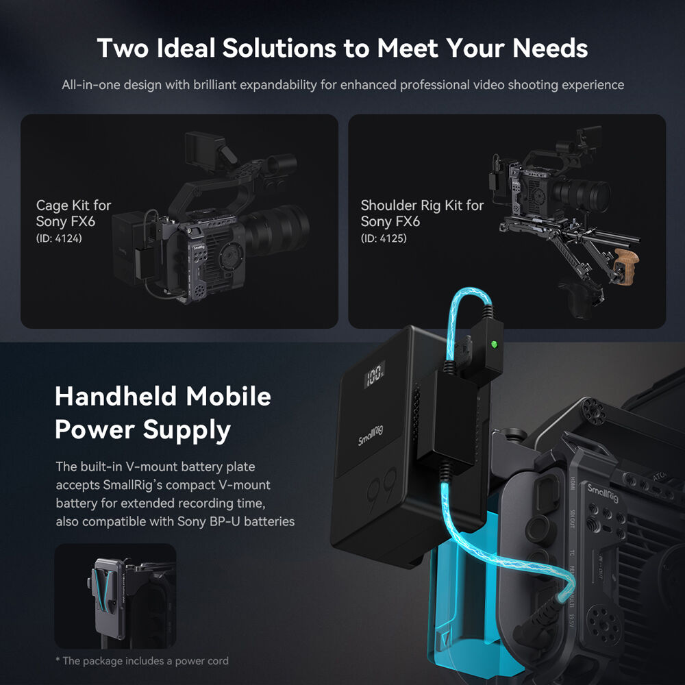 SmallRig Shoulder Rig Kit for Sony FX6 Camera with VCT-14 Quick Release ...