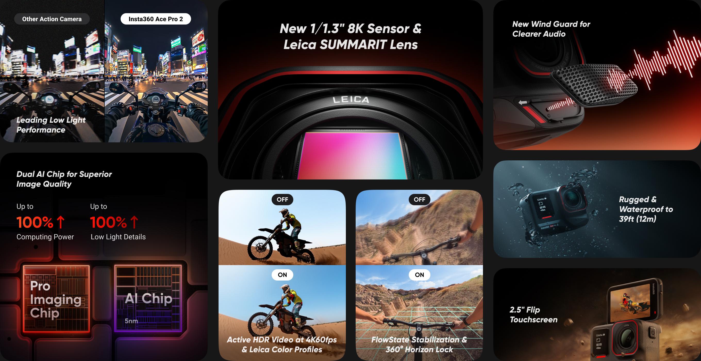 Insta360 Ace Pro 2 8K AI-Powered Action Camera with Unbeatable Low ...