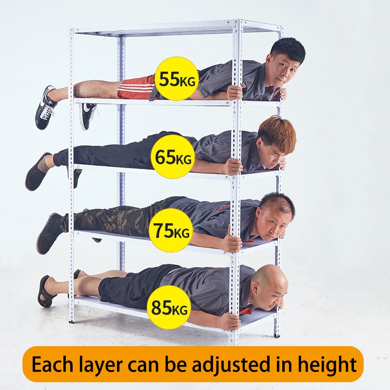 6 Layer Steel Rack Heavy Duty Metal Rack Boltless Shelf Organizer ...