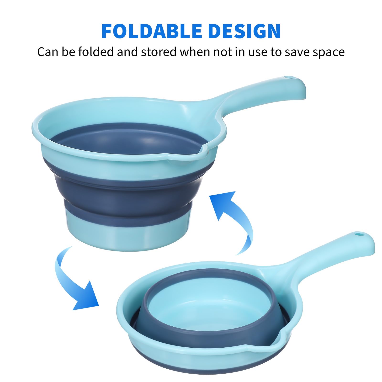 Folding Water Ladle Collapsible Scoop Kitchen Ladles Water Scoop Cup ...