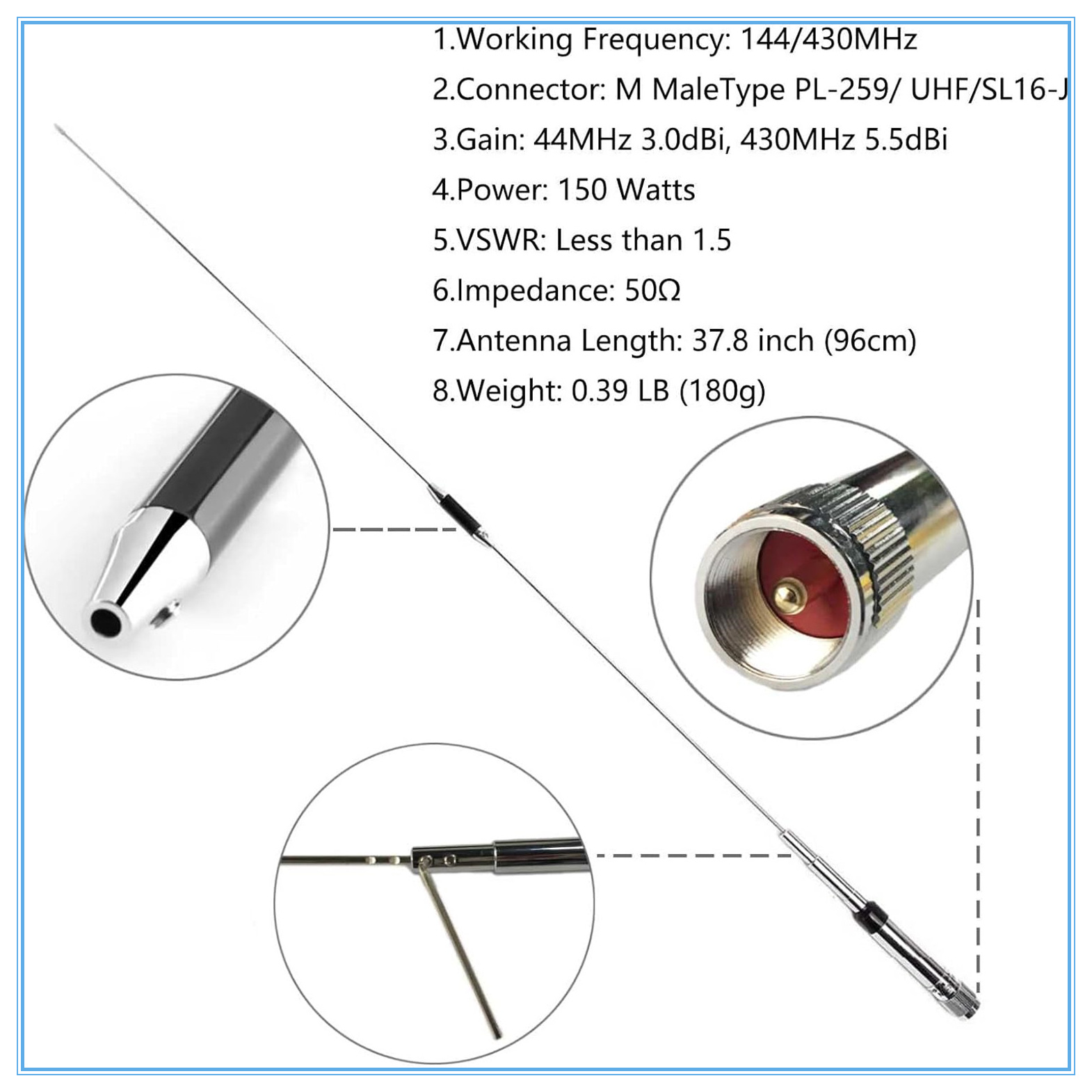 Rad-Com 14 Gauge Power Cable T Connector For VHF UHF Mobiles - Main