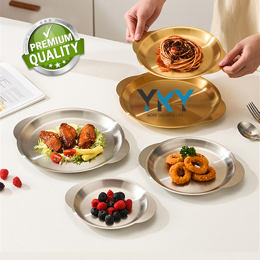 304 Stainless Steel Serving Platter Dinner Plates Dinnerware Fries ...