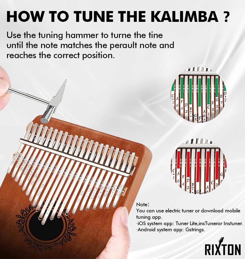 Kalimba Thumb Piano 21 Keys, Portable Mbira Finger Piano Gifts for Kids ...