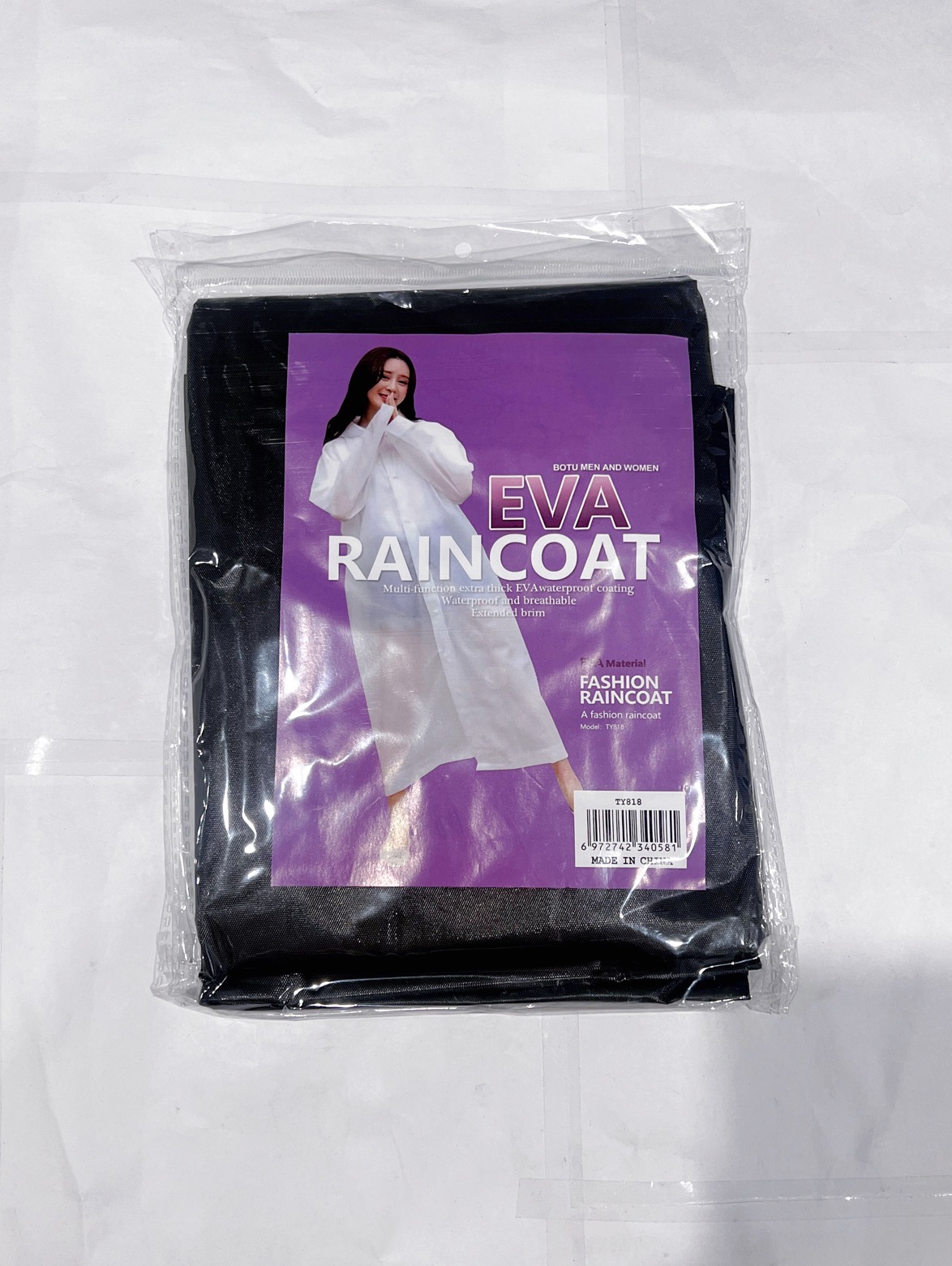 Portable EVA Raincoat Waterproof Reusable Adult Size Raincoat Outdoor ...