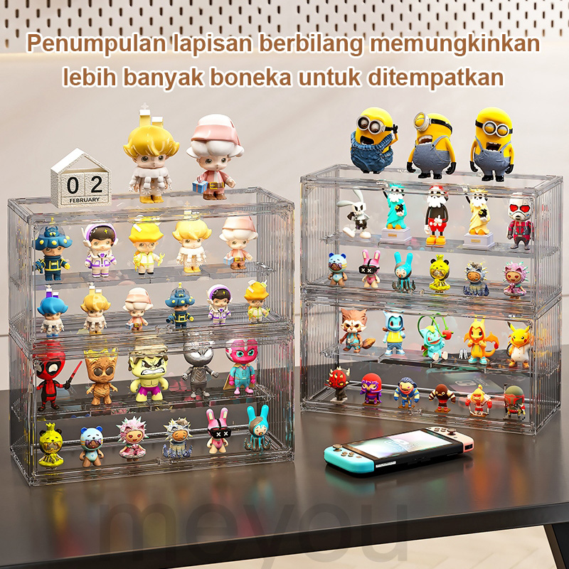 MEYOU Acrylic Display Case Boxes Transparent Boxes Storage Organizer ...