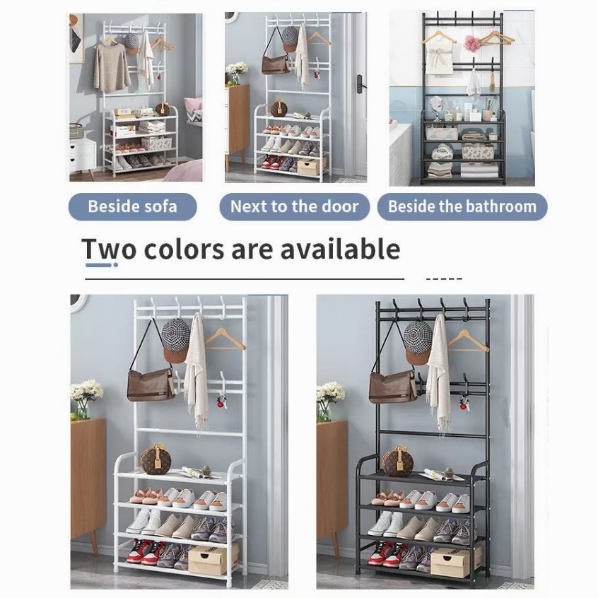 OLA Shoe Hat Rack Simple floor coat rack shoe rack Multifunctional Shoe ...