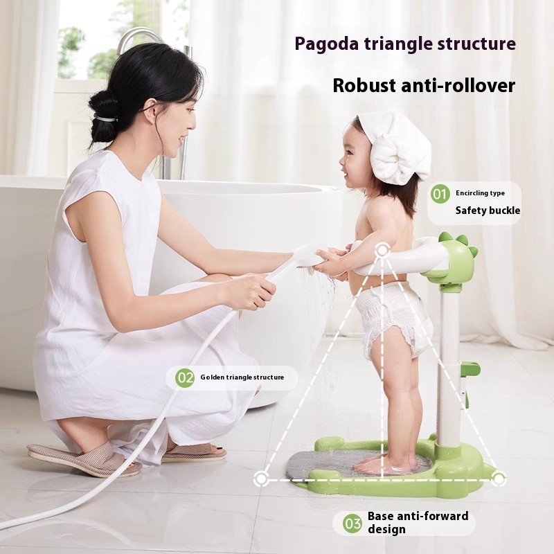 Adjustable Baby Standing Bath Support Baby Shower Baby Bath Rack ...