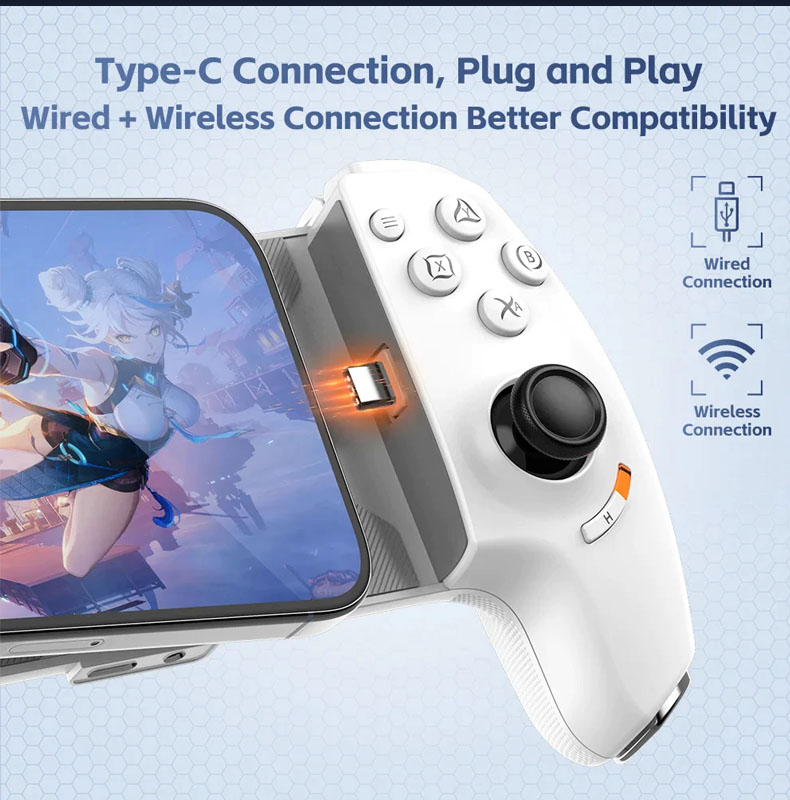 Gamwing Retractable Mobile Game Controller w/ Hall Effect Joystick ...