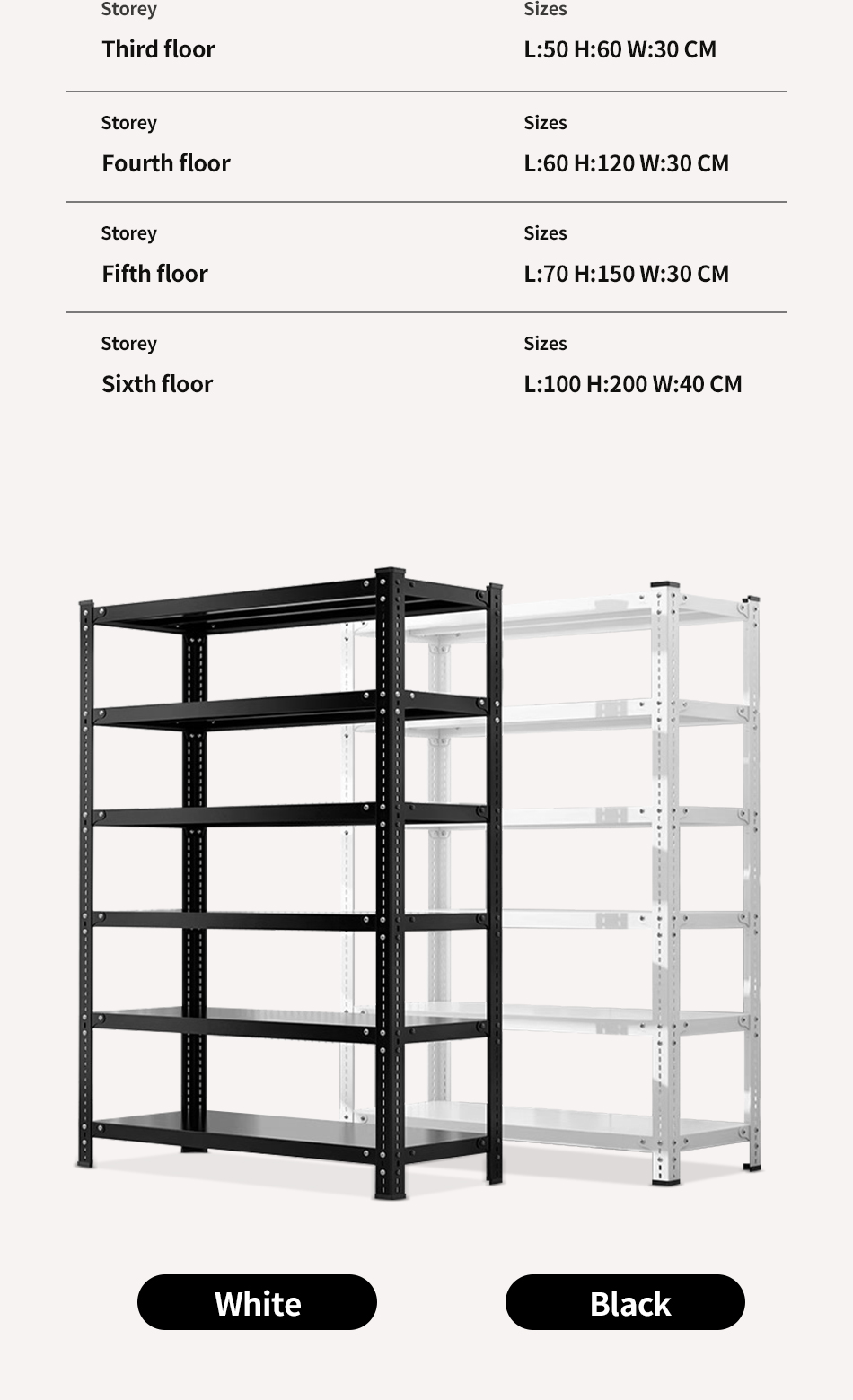 ESH Metal Rack Steel Rack Boltless Rack Goods Storage Shelf Metal Shelf ...