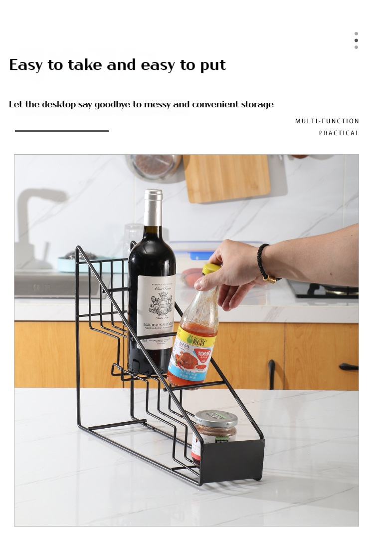 4 Compartment Syrup Rack Stainless Steel Multi-Functional Wire Bottle ...