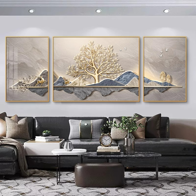 Aesthetic 3PCS home wall decororative triptych mural decoration ...