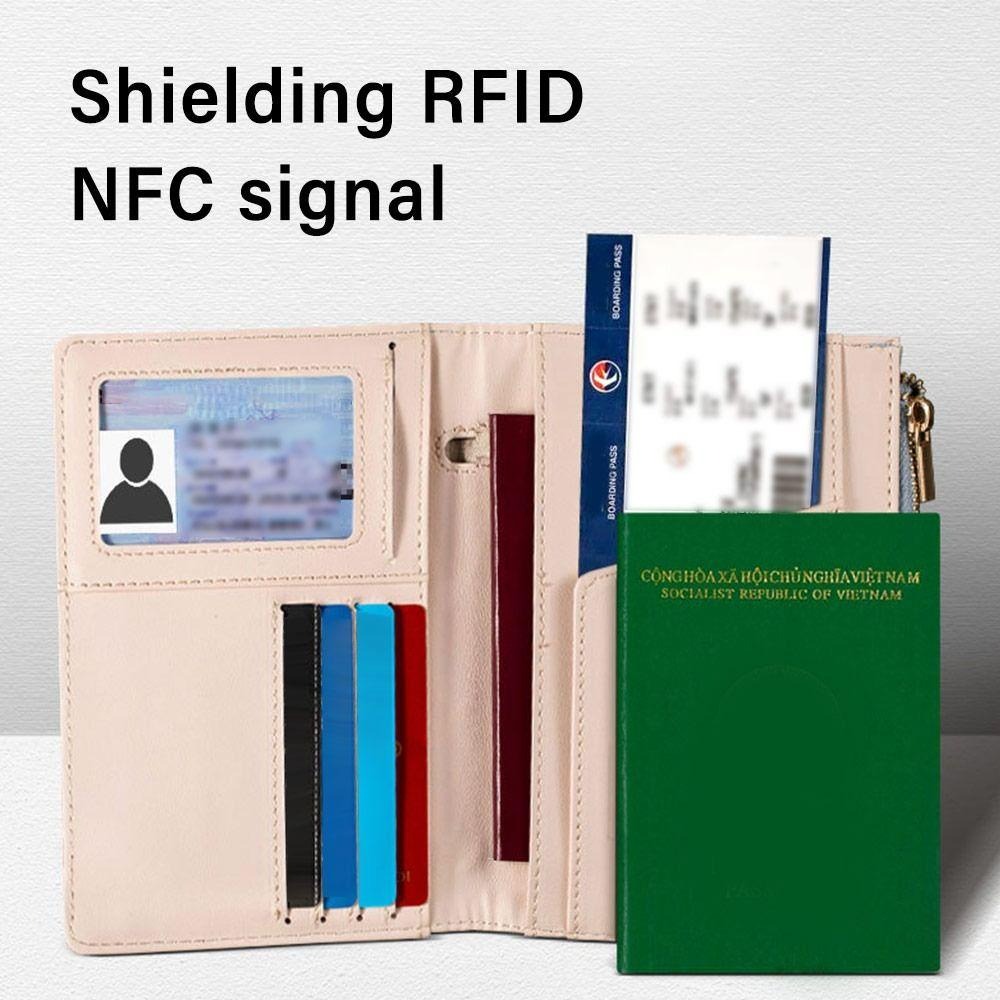 RFID Passport Cover Ultra-thin Leather Passport Protector Multi ...