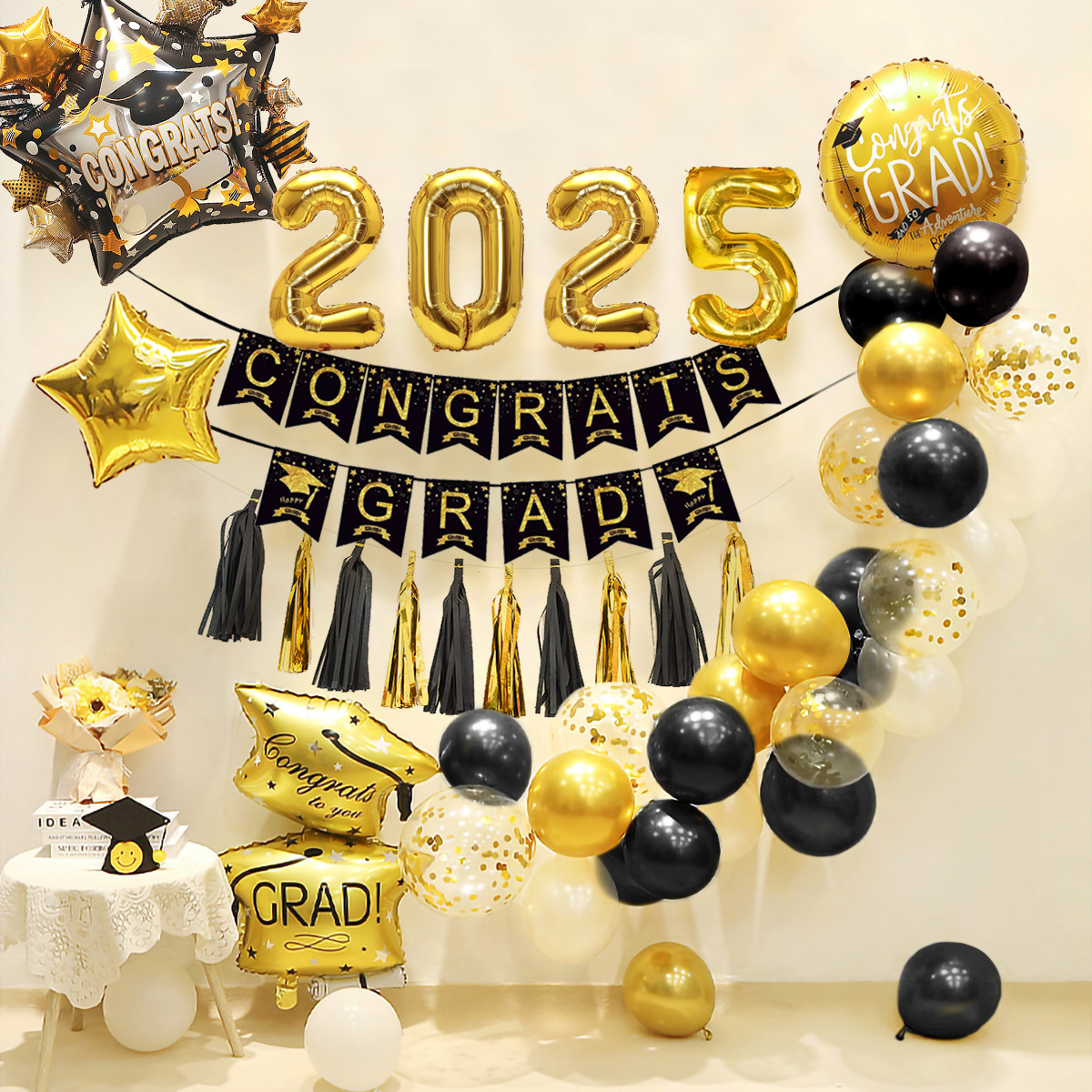 Graduation Decoration Happy Graduation Banner Congrats Gradution Foil ...