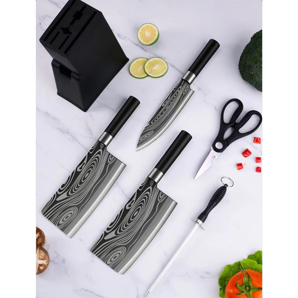 【LEUSE】Stainless steel knife set - chef knife, bread knife, utility ...