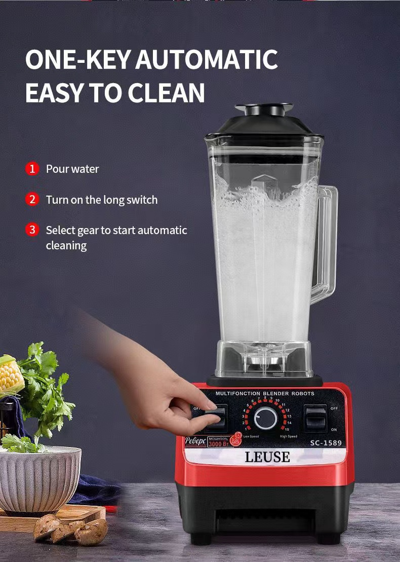 【LEUSE】Heavy Duty Blender - 3-in-1 Juicer, Ice Crusher, Food Processor ...