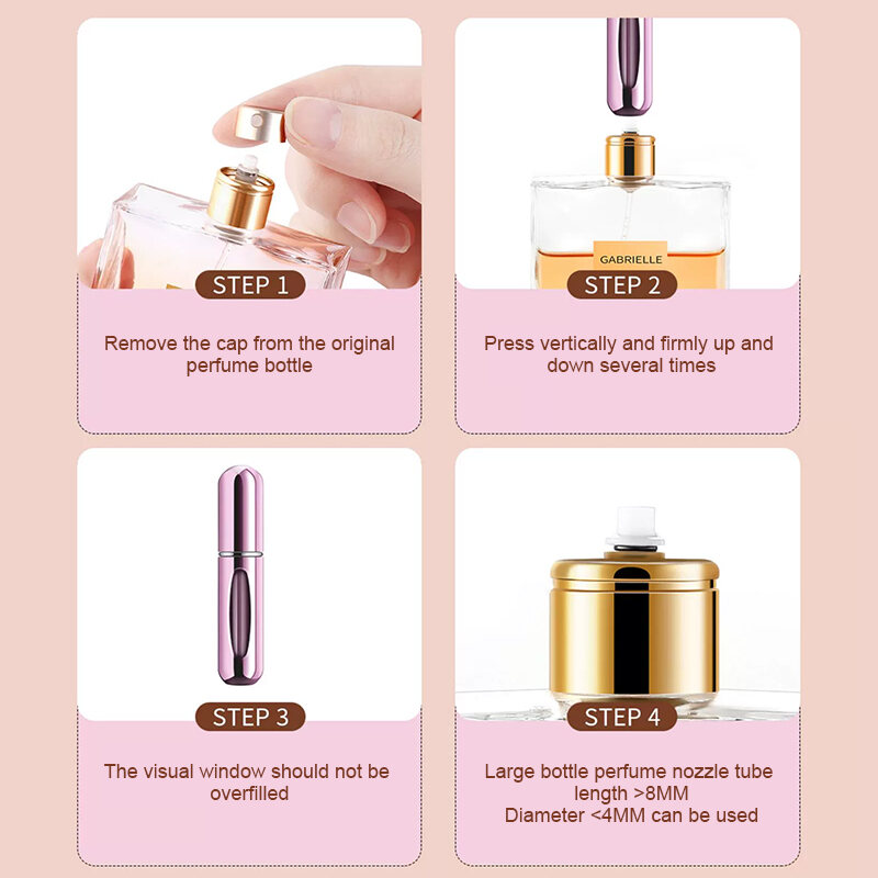 5ML Portable Mini Refillable Perfume Bottle Refillable Bottles Travel ...