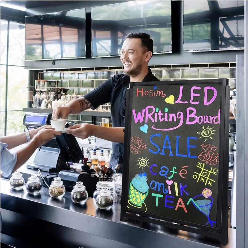 LED Sign Billboard LED Writing Board with stand Neon Light Drawing ...