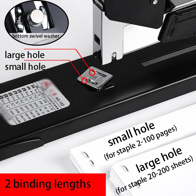 Stapler heavy duty notebook Long arm heavy duty up to 240 sheets (FREE ...