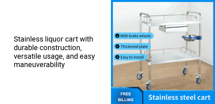 Medical Trolley Stainless Steel Treatment Car Hospital Storage Rack ...