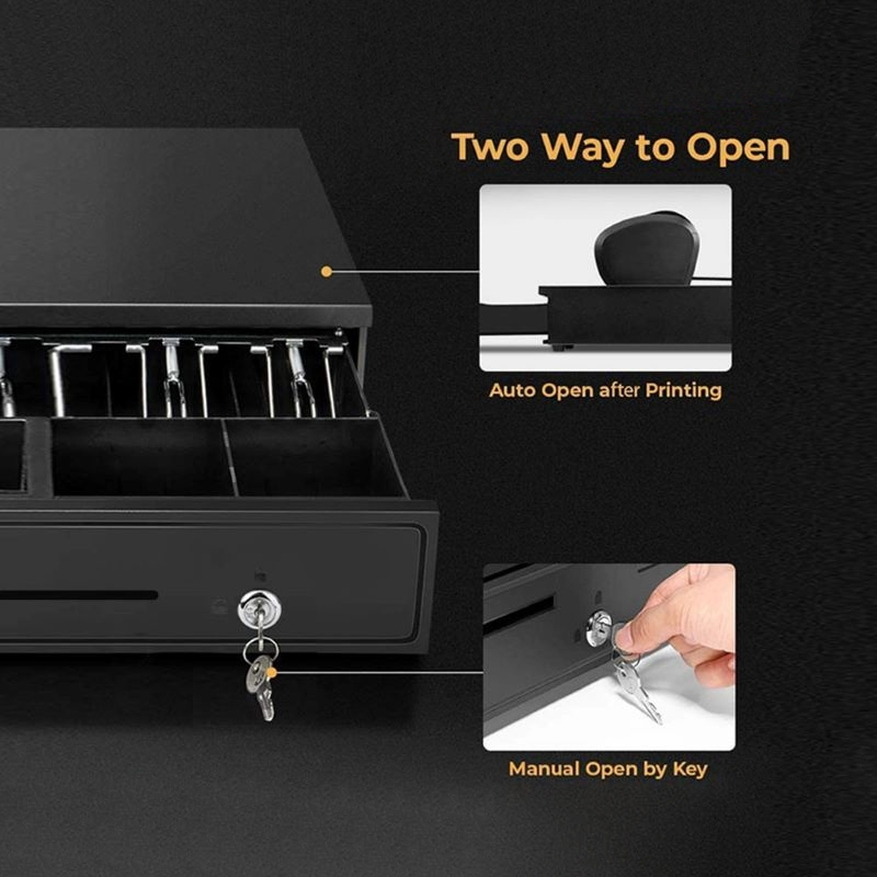 EXPOSE Cash Drawer cashier cash box money with lock Mini Printer ...